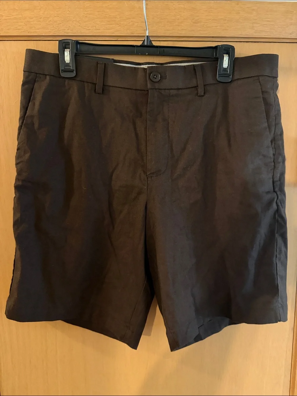 Banana Republic Men's 9’’ Core Temp Linen Blend Shorts New Brown Size 34
